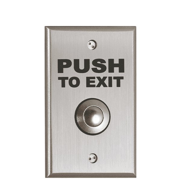 DPDT MOMENTARY, 'PUSH TO EXIT'. Complete model. No 'Options or Finishes' available for this